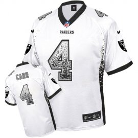 Nike Las Vegas Raiders #4 Derek Carr White Mens Stitched NFL Elite Drift Fashion Jersey