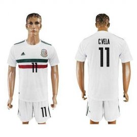 Mexico #11 C.Vela Away Soccer Country Jersey