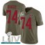 Nike San Francisco 49ers #74 Joe Staley Olive Super Bowl LIV 2020 Youth Stitched NFL Limited 2017 Salute To Service Jersey
