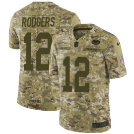 Nike Green Bay Packers #12 Aaron Rodgers Camo Mens Stitched NFL Limited 2018 Salute To Service Jersey