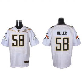 Nike Denver Broncos #58 Von Miller White 2016 Pro Bowl Mens Stitched NFL Elite Jersey