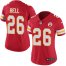 Nike Kansas City Chiefs #26 LeVeon Bell Red Team Color Womens Stitched NFL Vapor Untouchable Limited Jersey