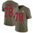 Nike New York Giants #78 Andrew Thomas Olive Mens Stitched NFL Limited 2017 Salute To Service Jersey