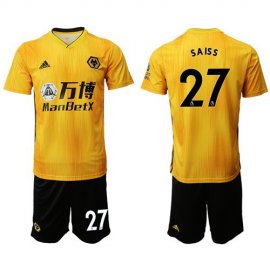 Wolves #27 Saiss Home Soccer Club Jersey