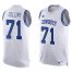 Nike Dallas Cowboys #71 Lael Collins White Mens Stitched NFL Limited Tank Top Jersey