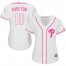 Philadelphia Phillies #10 Darren Daulton White/Pink Fashion Womens Stitched MLB Jersey