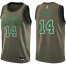 Mens Nike Boston Celtics #14 Bob Cousy Green Salute to Service NBA Swingman Jersey