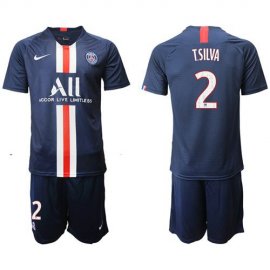 Paris Saint-Germain #2 T.Silva Home Soccer Club Jersey