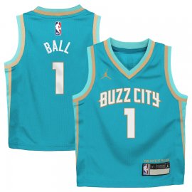 LaMelo Ball Charlotte Hornets Jordan Brand Preschool 2023/24 Swingman Replica Jersey – City Edition – Teal