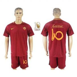Roma #10 Totti Red Retire Soccer Club Jersey