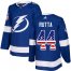 Adidas Tampa Bay Lightning #44 Jan Rutta Blue Home Authentic USA Flag Stitched NHL Jersey