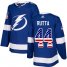 Adidas Tampa Bay Lightning #44 Jan Rutta Blue Home Authentic USA Flag Stitched NHL Jersey