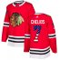 Adidas Chicago Blackhawks #7 Chris Chelios Red Home Authentic USA Flag Stitched NHL Jersey