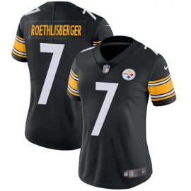Nike Pittsburgh Steelers #7 Ben Roethlisberger Black Team Color Womens Stitched NFL Vapor Untouchable Limited Jersey