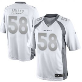 Nike Denver Broncos #58 Von Miller White Mens Stitched NFL Limited Platinum Jersey