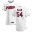 Cleveland Indians #54 Logan Allen Mens Nike White Home 2020 Authentic Team MLB Jersey