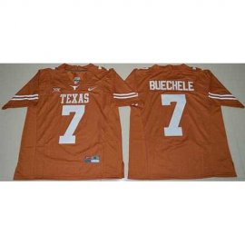 Texas Longhorns #7 Shane Buechele Orange Limited Stitched NCAA Jersey