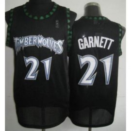 Minnesota Timberwolves 21 Kevin Garnett Black Hardwood Classics Revolution 30 NBA Jerseys Cheap