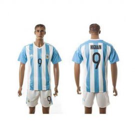 Argentina #9 Higuain Home Soccer Country Jersey