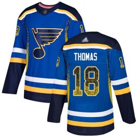 Adidas St. Louis Blues #18 Robert Thomas Blue Home Authentic Drift Fashion Stitched NHL Jersey