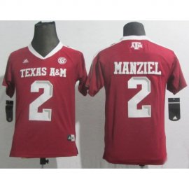 Kids Texas A&M Aggies 2 Johnny Manziel Red College Football NCAA Jersey