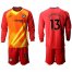 Chelsea #13 Caballero Red Goalkeeper Long Sleeves Soccer Club Jersey