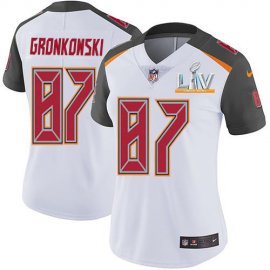Nike Tampa Bay Buccaneers #87 Rob Gronkowski White Womens Super Bowl LV Bound Stitched NFL Vapor Untouchable Limited Jersey