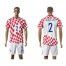 Croatia #2 Vrsaljko Home Soccer Country Jersey