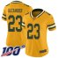 Nike Green Bay Packers #23 Jaire Alexander Gold Womens Stitched NFL Limited Inverted Legend 100th Season Jersey