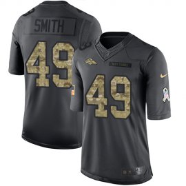 Nike Denver Broncos #49 Dennis Smith Black Mens Stitched NFL Limited 2016 Salute to Service Jersey