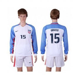 USA #15 Orozco Home Long Sleeves Soccer Country Jersey