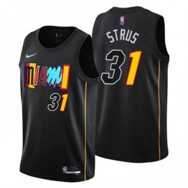 Miami Miami Heat #31 Max Strus Mens Nike Black 2021/22 Swingman NBA Jersey – City Edition Mens