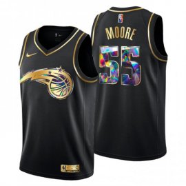 Orlando Orlando Magic #55 ETwaun Moore Mens Golden Edition Diamond Logo 2021/22 Swingman Jersey – Black Mens