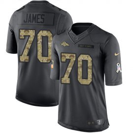 Nike Denver Broncos #70 JaWuan James Black Mens Stitched NFL Limited 2016 Salute to Service Jersey