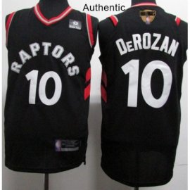 Raptors #10 DeMar DeRozan Black 2019 Finals Bound Basketball Authentic Statement Edition Jersey