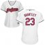 Cleveland Indians #23 Michael Brantley White Womens Home Stitched MLB Jersey
