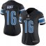 Detroit Lions #16 Jared Goff Black Womens Stitched NFL Limited Rush Jersey