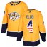 Adidas Nashville Predators #4 Ryan Ellis Yellow Home Authentic USA Flag Stitched NHL Jersey