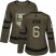 Adidas Los Angeles Kings #6 Joakim Ryan Green Salute to Service Womens Stitched NHL Jersey