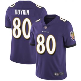 Nike Baltimore Ravens #80 Miles Boykin Purple Team Color Mens Stitched NFL Vapor Untouchable Limited Jersey