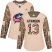 Adidas Columbus Blue Jackets #13 Cam Atkinson Camo Authentic 2017 Veterans Day Womens Stitched NHL Jersey
