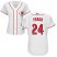 Cincinnati Reds #24 Tony Perez White Home Womens Stitched MLB Jersey