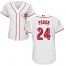 Cincinnati Reds #24 Tony Perez White Home Womens Stitched MLB Jersey