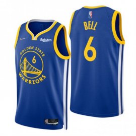 Nike Golden State Warriors #6 Jordan Bell Royal Mens 2021-22 NBA 75th Anniversary Diamond Swingman Jersey – Icon Edition Mens