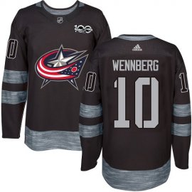 Adidas Columbus Blue Jackets #10 Alexander Wennberg Black 1917-2017 100th Anniversary Stitched NHL Jersey