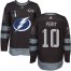 Adidas Tampa Bay Lightning #10 Corey Perry Black 2022 Stanley Cup Final Patch 100th Anniversary Stitched NHL Jersey Mens