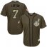 Cleveland Indians #7 Kenny Lofton Green Salute to Service Stitched Youth MLB Jersey