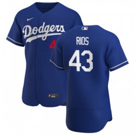 Los Angeles Dodgers #43 Edwin Rios Mens Nike Royal Alternate 2020 Authentic Player MLB Jersey