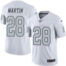 Nike Las Vegas Raiders #28 Doug Martin White Mens Stitched NFL Limited Rush Jersey