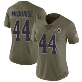Nike Los Angeles Rams #44 Jacob McQuaide Olive Womens Stitched NFL Limited 2017 Salute to Service Jersey